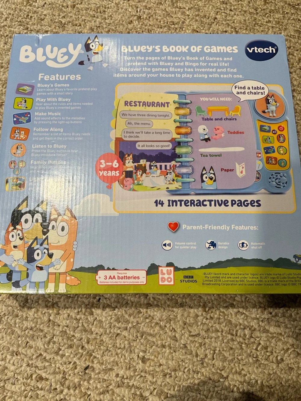 VTech Bluey’s Book of Games - Interactive Kids Activity Book